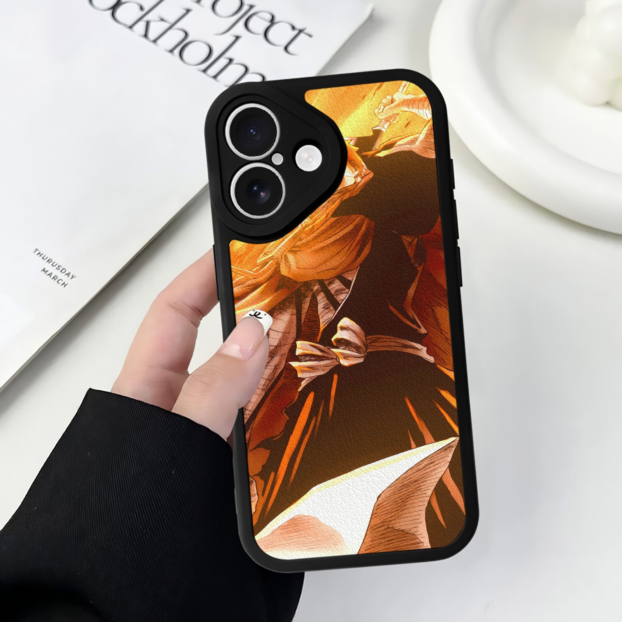 （画像用） ブリーチ BLEACH 【iPhone 16シリーズ対応】シリコンスマホケース（レザー調） 材質：シリコン